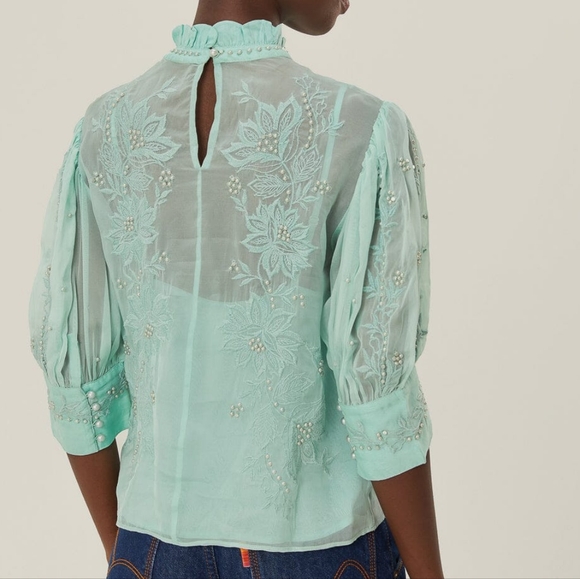 Farm Rio Embroidered Top NWT Sz XS S - Picture 2 of 4